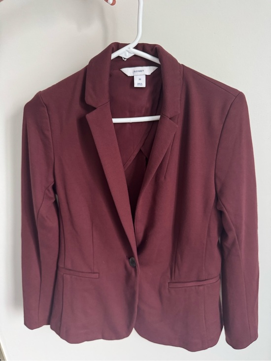 Old Navy Jackets & Blazers - Old Navy Women's Maroon Single-Button Blazer